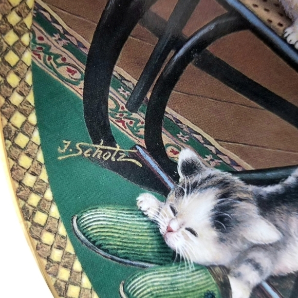 2007 Bradford Exchange Tender Tails by Jürgen Scholz Cat Collectible Plates - Picture 2 of 3